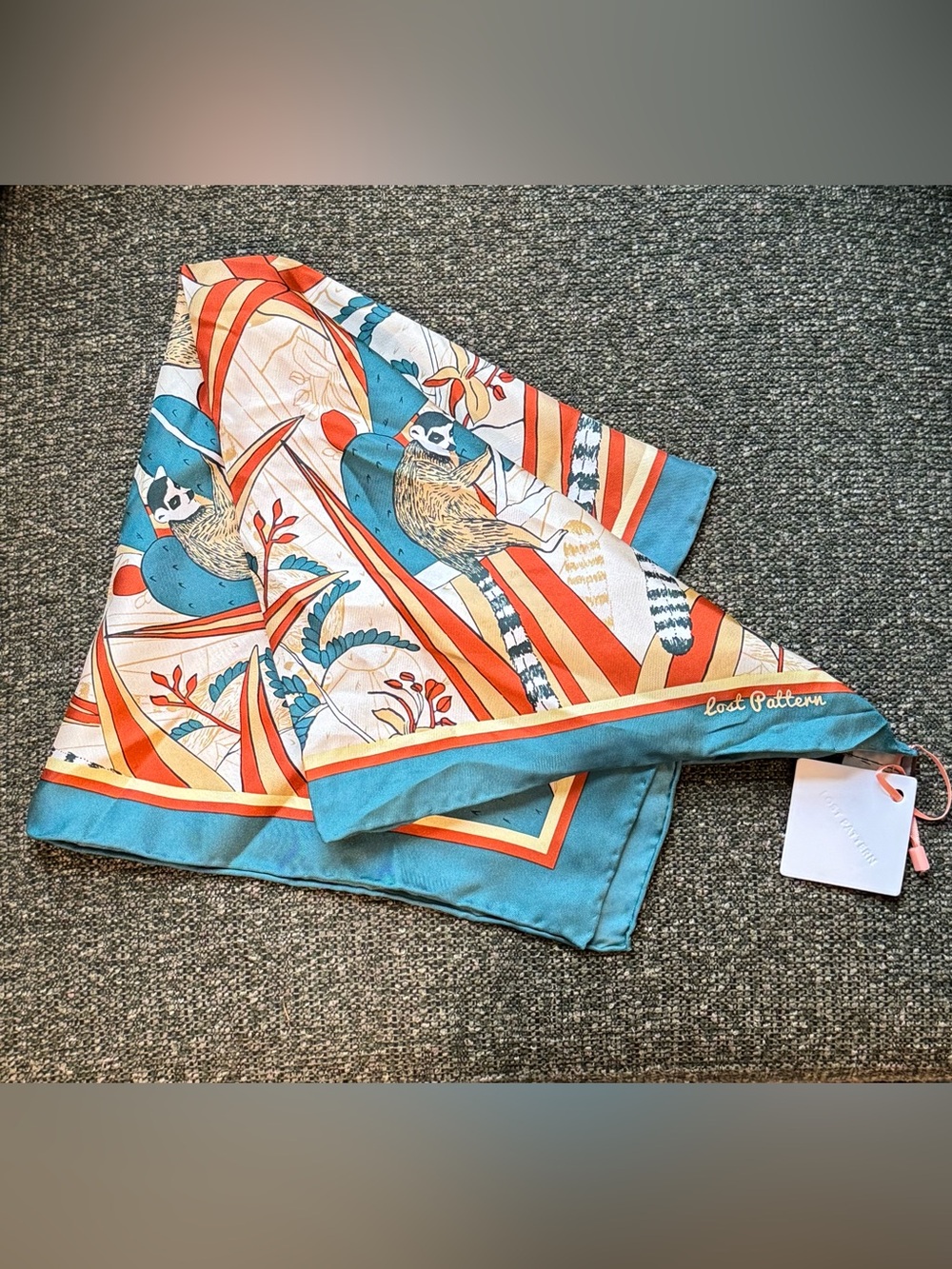 NWT Lost Pattern “Madagascar” Silk Bandana